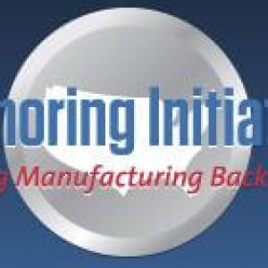 The official logo of Reshoring Initiative represented by its name and tagline 'Bringing Manufacturing Back Home'.