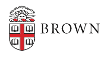 The official logo of Brown University represented by its seal and the word BROWN.